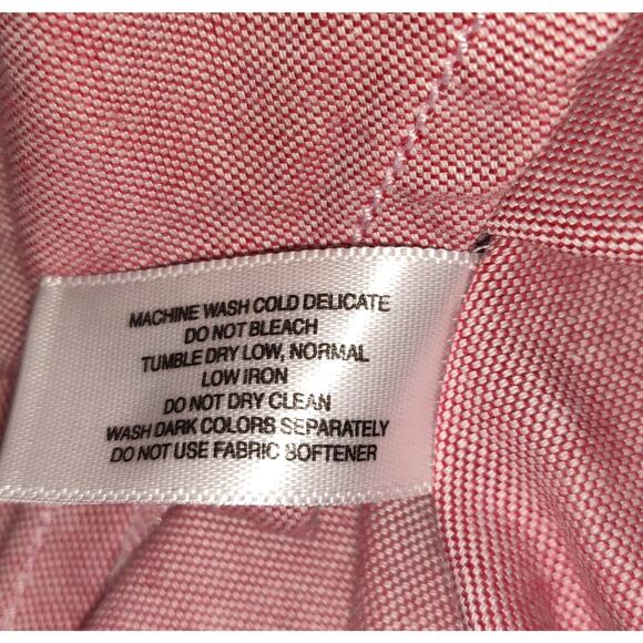 Ohio State Womens Oxford Shirt CUTTER & BUCK XL Button Up RED CHECKER Buckeyes - Picture 14 of 16